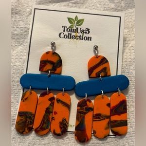 Polymer clay earrings. Light and dainty